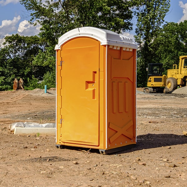 what is the maximum capacity for a single portable restroom in Russellville